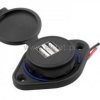 Ładowarka samoch. 2x USB do montażu QC 3A