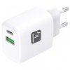 Ładowarka Sieciowa GaN Techly USB-C PD 20W i USB-A QC 18W Quick Charge IPW-USB-20WACG