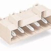 Pin header, 3 pole, pitch 5 mm, angled, light gray, 721-433/001-040