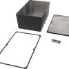 Aluminum die cast enclosure, (L x W x H) 188 x 120 x 82 mm, black (RAL 9005), IP65, 1590WEBK