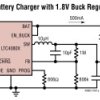 500mA Standalone Li-Ion Charger with Integrated 300mA Synchronous Buck in 3mm × 3mm DFN