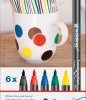 4-4200-6 Porcelain pen brush, set of 6, colour combination 