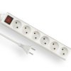 Przedłużacz z wyłącznikiem ECONOMIC 6-gniazd b/u 3m /H05VV-F 2x1/ EPS-63W