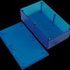 ABS enclosure, (L x W x H) 193 x 112 x 56 mm, blue/transparent, IP54, 1591XXETBU