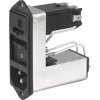 Suppressor filter IEC plug C14, 50 to 60 Hz, 6 A, 250 VAC, 800 µH, faston plug 4.8 mm, CD44.4101.151