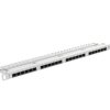 Patch panel 24 PORT 0,5U kat.6 szary PPU6-0024-S