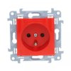 Simon 10 Gniazdo pojedyncze z/u z przesłonami czerwone 16A 250V IP20 CGZ1Z.01/22