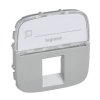 VALENA ALLURE Plakietka aluminium gniazda pojedyncze RJ/RJ45 z etykietą 755477 LEGRAND