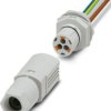 Panel feed through, 0.5 m, socket, 3 pole straight to open end, 2.5 mm², AWG 20-14, 1047354
