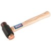 Sealey CRF15 Copper/Rawhide Faced Hammer 1.5lb Hickory Shaft