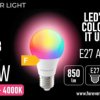 Żarówka LED RGB + NEUTRAL WHITE E27 A60 8W 850lm 4000K klasa F Forever Light