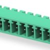 PCB terminal, 10 pole, pitch 3.5 mm, AWG 30-14, 11 A, pin, green, 1-284539-0