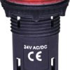 Lampka sygnalizacyjna kompaktowa zitegrowana, soczewka karbowana, 24 V AC/DC, Czerwona ECLI-024C-R 004771210