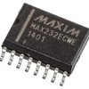 Maxim Integrated Nadajnik-odbiornik liniowy MAX232ECWE+ Konwerter, Sterownik, Sterownik liniowy, Nadajnik-odbiornik SOIC