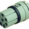 Socket insert, 7 pole, crimp connection, straight for series R 15 (metal housing), 09150073121
