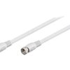 BKF-1000 Kabel 10m F wtyk, z obu stron ekranowane złącza biały 75