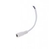 Wtyk DC 5.5x2.1 5A przewód biały 15cm 18awg
