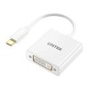 Unitek Adapter USB-C na DVI 1080P@60Hz, biały, 15cm