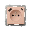 SONATA Gniazdo pojedyncze z uziemieniem z przesłonami z ładowarką USB A+C 230 V morela GP-1RZPUSBAC/m/88 OSPEL