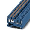 Through terminal block, push-in connection, 0.14-4.0 mm², 1 pole, 24 A, 6 kV, blue, 3209646
