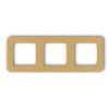Mini Ramka Uniwersalna Potrójna Zaokrąglona Z Tworzywa Złoty 29Mrtz-3
