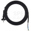 Przewód zasilający SPZ gumowy OW 2x1,5mm2 z wtyczką prostą [2P] czarny 5m NEKU