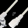 7102W-0,6M Power cable, CEE 7/7 to C13 H05VV-F, 3x0.75 mm², white
