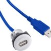 TRU COMPONENTS USB-12 Gniazdo montażowe USB 3.0 złącze żeńskie do wbudowania Zawartość: 1 szt.