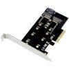 Conceptronic EMRICK04B 2-in-1 M.2 SSD PCIe Adapter SATA AHCI NVMe PCIe 3.0 x4