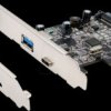 EX-12002-2 PCle x 4 > 1x external USB 3.1 Type-A, 1x Type-C