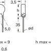 PTC thermistor, 9.4 Ω, 120 °C, ±25 %, radial, B59970C0120A070