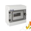 Rozdzielnica hermetyczna PV 1000V DC 1x8 natynkowa IP65 IK07 drzwi transparentne zamek RH-8/Z 36.9 ELEKTRO-PLAST
