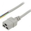 Kabel: 3X1,5Mm2, Iec C19 Żeński, Dł: 2M, 16A Lt-549 H05vv-F 3X1.5 Gry 2M End Roj