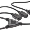 kabel zasilający DC (prąd) Digitus DIGITUS - Y-Netzanschlusskabel AK-440400-017-S, 1.70 m, 1 szt.