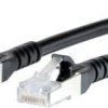 kabel LAN Metz Connect 1308452000-E, 1 szt., RJ45, CAT 6a, S/FTP, 2.00 m, czarny