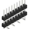 Pin header, 9 pole, pitch 2.54 mm, angled, black, 10051747