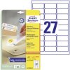 Avery-Zweckform L4737REV-25 Removable Labels 63.5x29.6mm White 810pc(s)