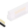 Pin header, 10 pole, pitch 2.54 mm, angled, black, 10047566