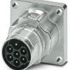 Surface-mounting plug, M17, 7 pole, crimp connection, standard/ONECLICK quick locking system, straight, 1628914