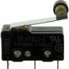 Subminiature snap-action switch, On-On, solder connection, roller lever, 0.49 N, 0.1 A/125 VAC, 30 VDC, IP40, SS-01GL2