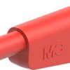 4 mm plug, solder connection, 1.0 mm², CAT II, CAT III, red, 66.2019-22