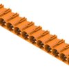 Pin header, 12 pole, pitch 7.62 mm, angled, orange, 1472590000
