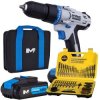 Zestaw promocyjny Wkrętarka akumulatorowa MacAllister 18V z udarem + 2 akumulatory 1,5Ah + Zestaw wierteł DeWalt mix 100 sztuk