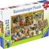 Puzzle dla dzieci 2x12 elementów - Praca świąteczna 12004047 1 szt.