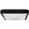 Lampa Plafon Plato-K-B 2 X E27 300X300 Kwadrat Ramka Czarna Szczotkowana Pma