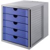 HAN 14508-16 SYSTEMBOX KARMA Desk drawer box Grey A4, C4 No. of drawers: 5