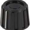 Rotary knob, 6 mm, plastic, black, Ø 18.9 mm, H 13.5 mm, A1319260