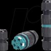 501338 Cable connector, Click&Connect, 5-pin, IP68, black/green