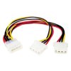 StarTech PYO2L LP4 Molex To 2 x LP4 Molex Power Y Splitter Cable M/F