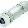 Jack, M12, 5 pole, screw connection, screw locking, straight, 99 1436 814 05